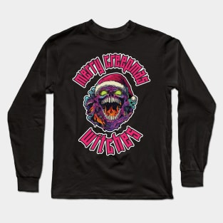 Terrifying Devil in Santa Hat - Merry Creepmas Witches Long Sleeve T-Shirt